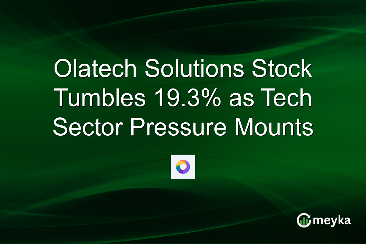 Olatech Solutions Stock Tumbles 19.3% as Tech Sector Pressure Mounts