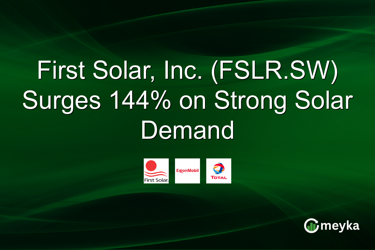 First Solar, Inc. (FSLR.SW) Surges 144% on Strong Solar Demand