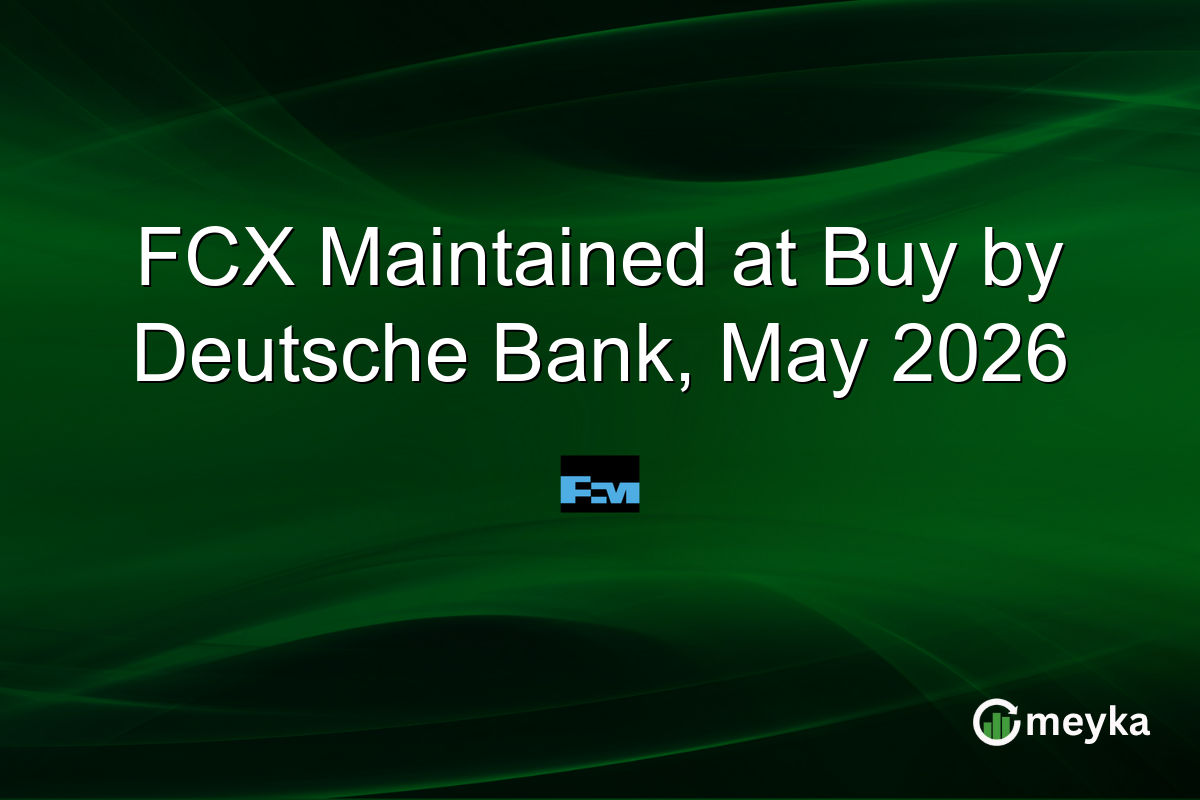 FCX Maintained at Buy by Deutsche Bank, May 2026