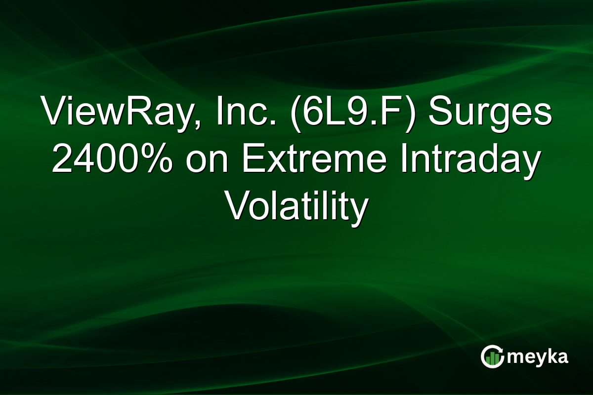 ViewRay, Inc. (6L9.F) Surges 2400% on Extreme Intraday Volatility