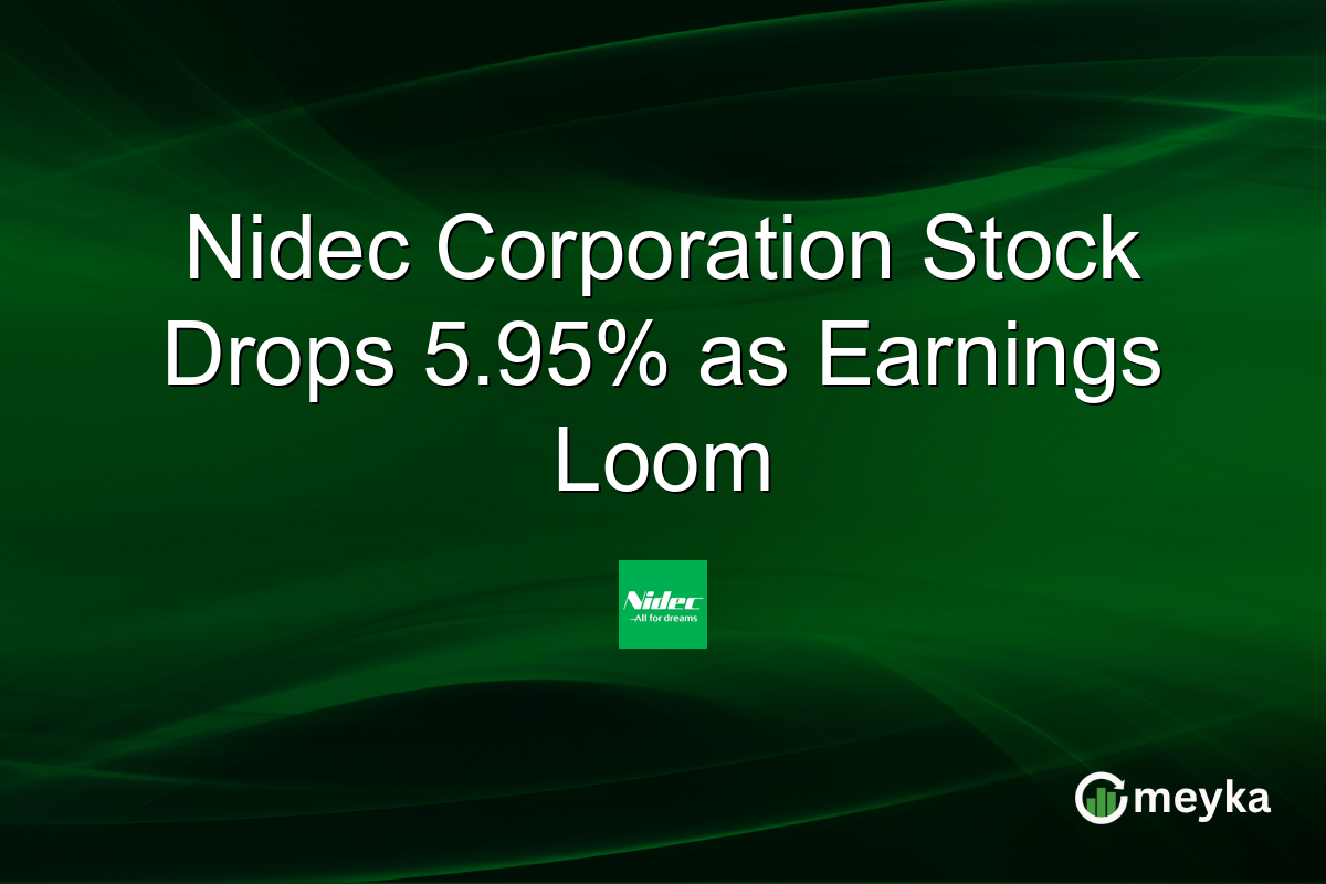Nidec Corporation Stock Drops 5.95% as Earnings Loom