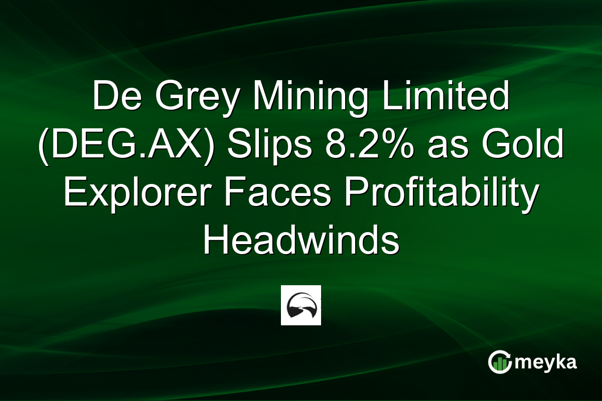 De Grey Mining Limited (DEG.AX) Slips 8.2% as Gold Explorer Faces Profitability Headwinds