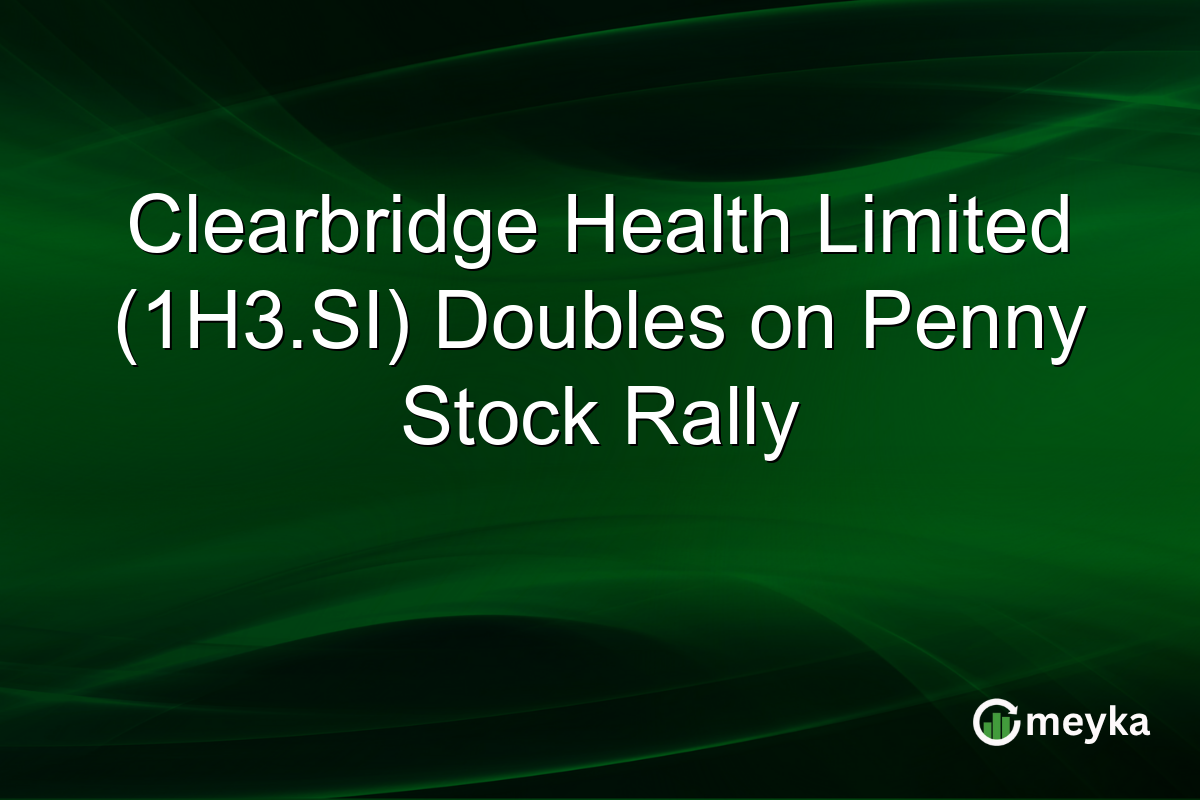 Clearbridge Health Limited (1H3.SI) Doubles on Penny Stock Rally