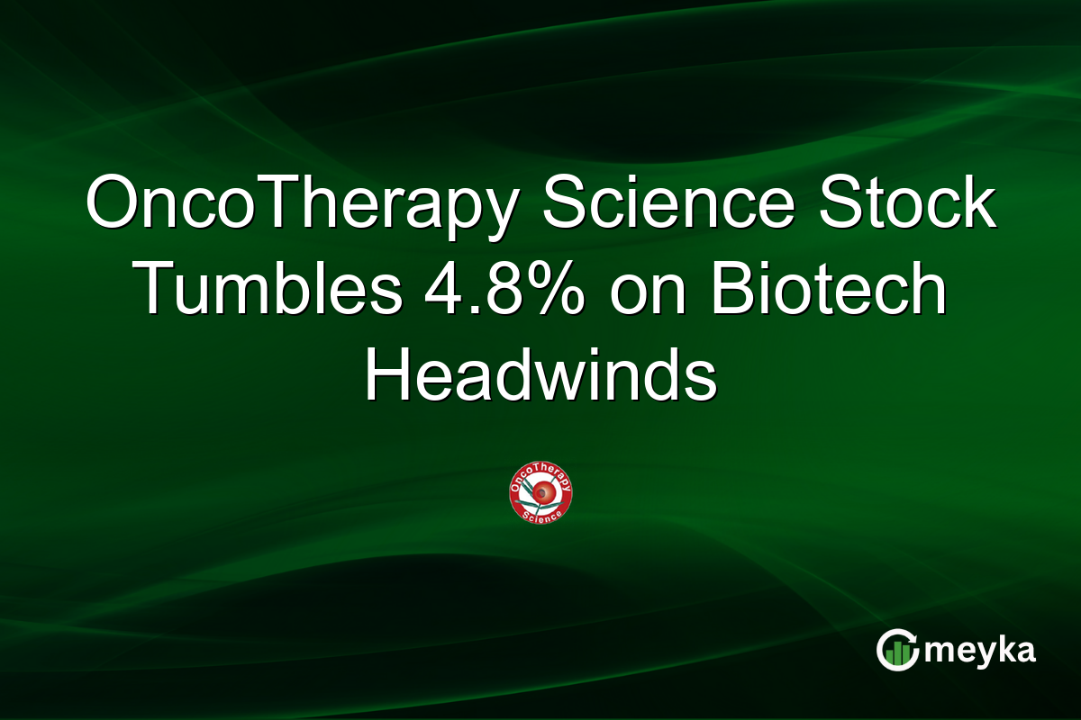 OncoTherapy Science Stock Tumbles 4.8% on Biotech Headwinds