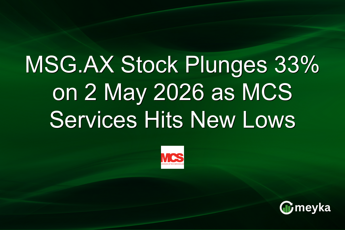 MSG.AX Stock Plunges 33% on 2 May 2026 as MCS Services Hits New Lows