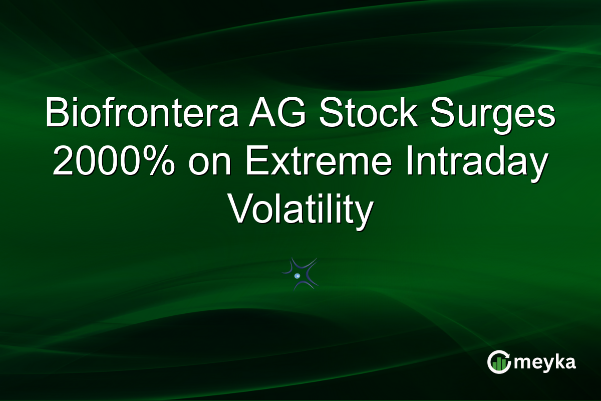 Biofrontera AG Stock Surges 2000% on Extreme Intraday Volatility