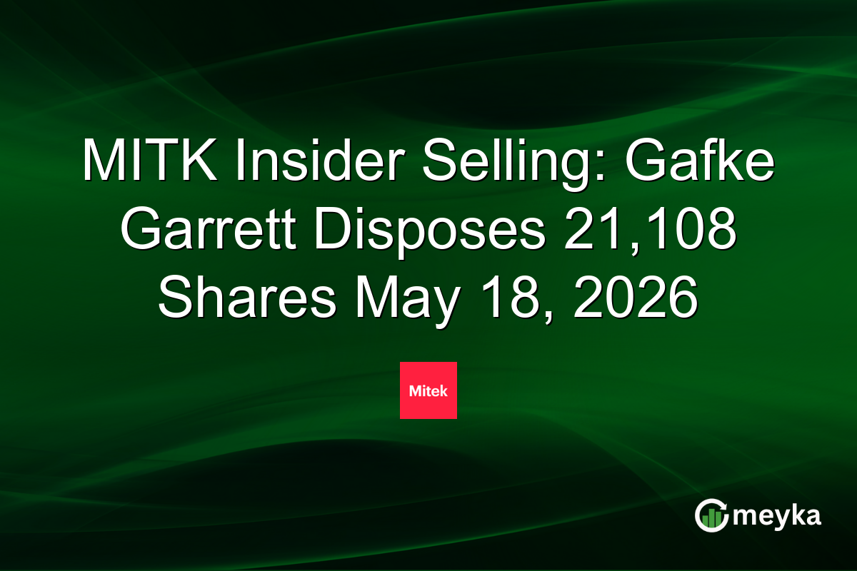 MITK Insider Selling: Gafke Garrett Disposes 21,108 Shares May 18, 2026