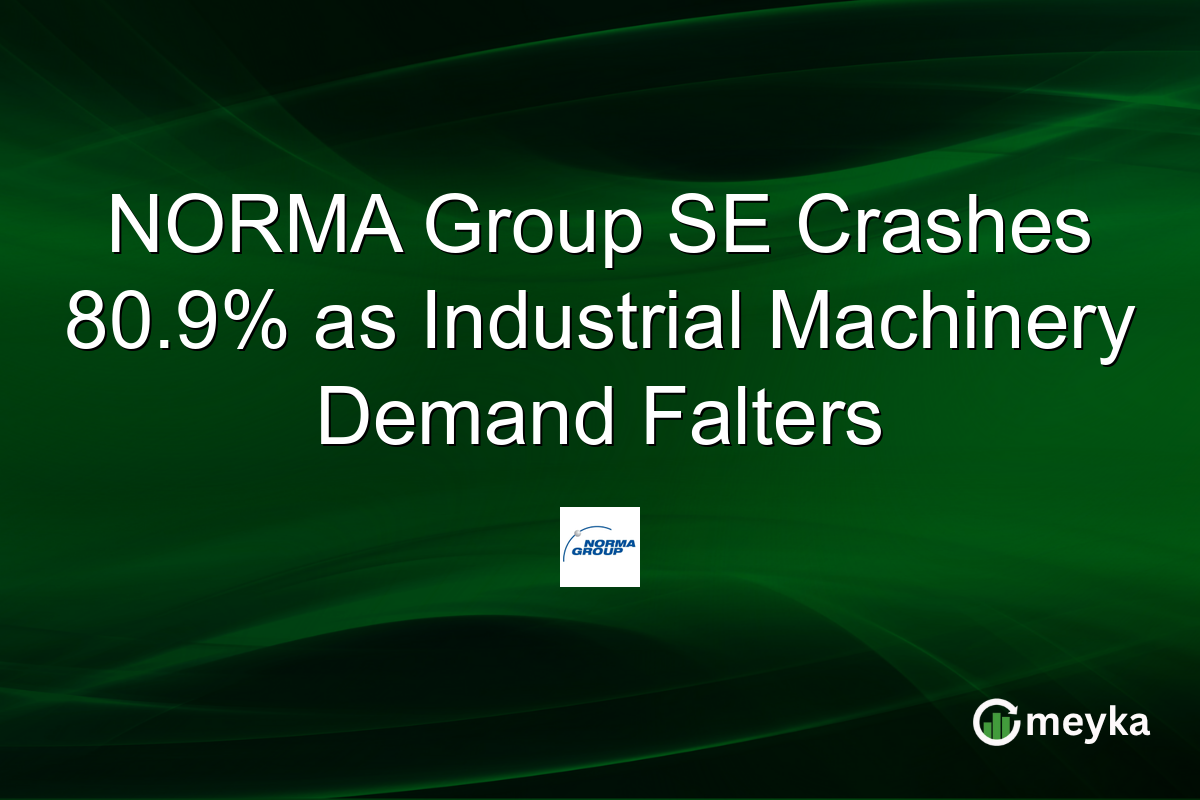 NORMA Group SE Crashes 80.9% as Industrial Machinery Demand Falters