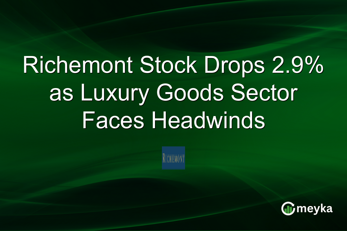 Richemont Stock Drops 2.9% as Luxury Goods Sector Faces Headwinds
