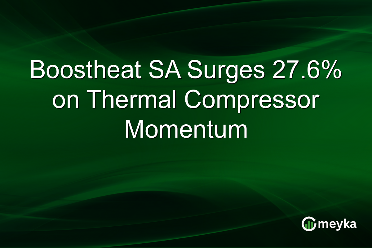 Boostheat SA Surges 27.6% on Thermal Compressor Momentum