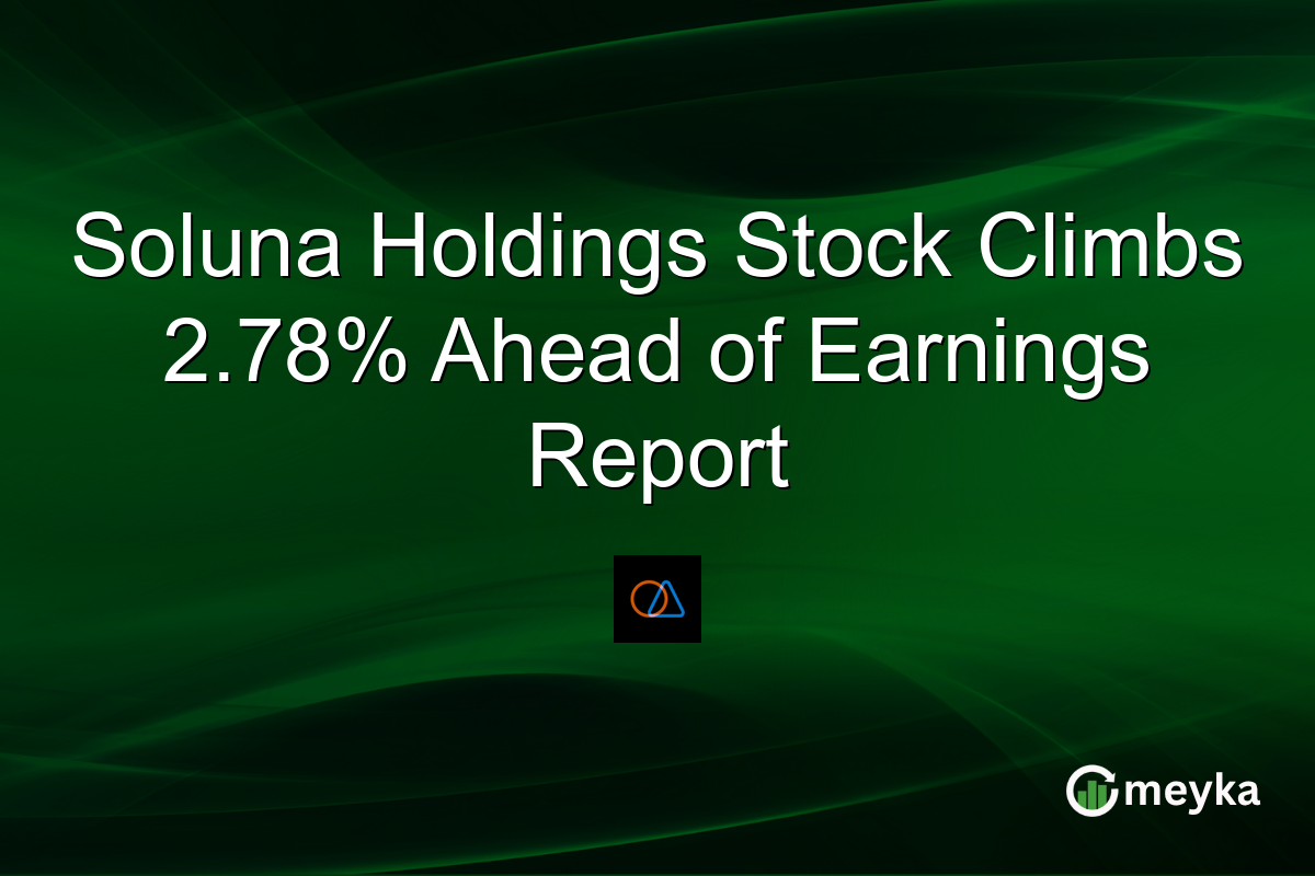 Soluna Holdings Stock Climbs 2.78% Ahead of Earnings Report