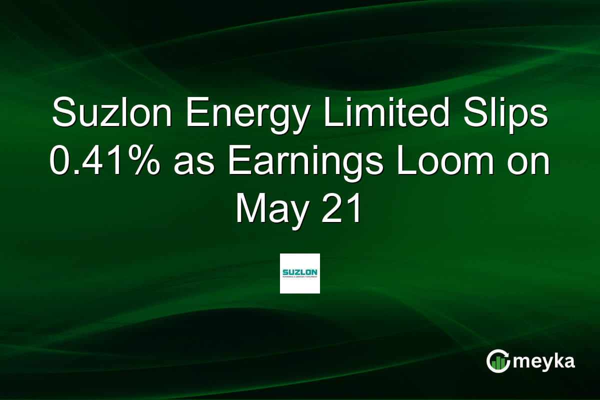 Suzlon Energy Limited Slips 0.41% as Earnings Loom on May 21