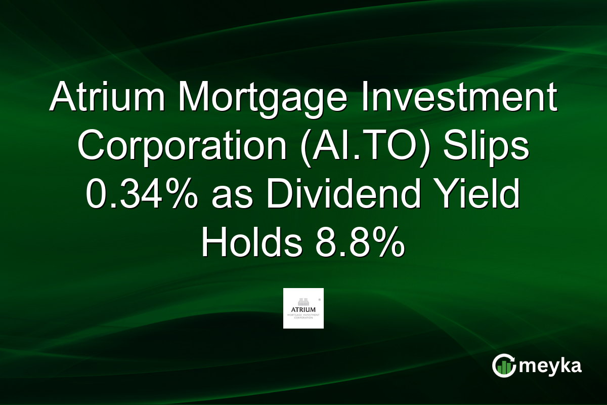 Atrium Mortgage Investment Corporation (AI.TO) Slips 0.34% as Dividend Yield Holds 8.8%