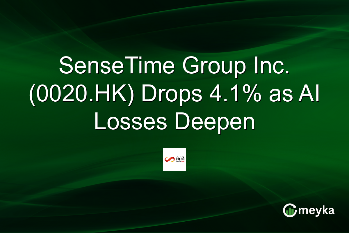 SenseTime Group Inc. (0020.HK) Drops 4.1% as AI Losses Deepen