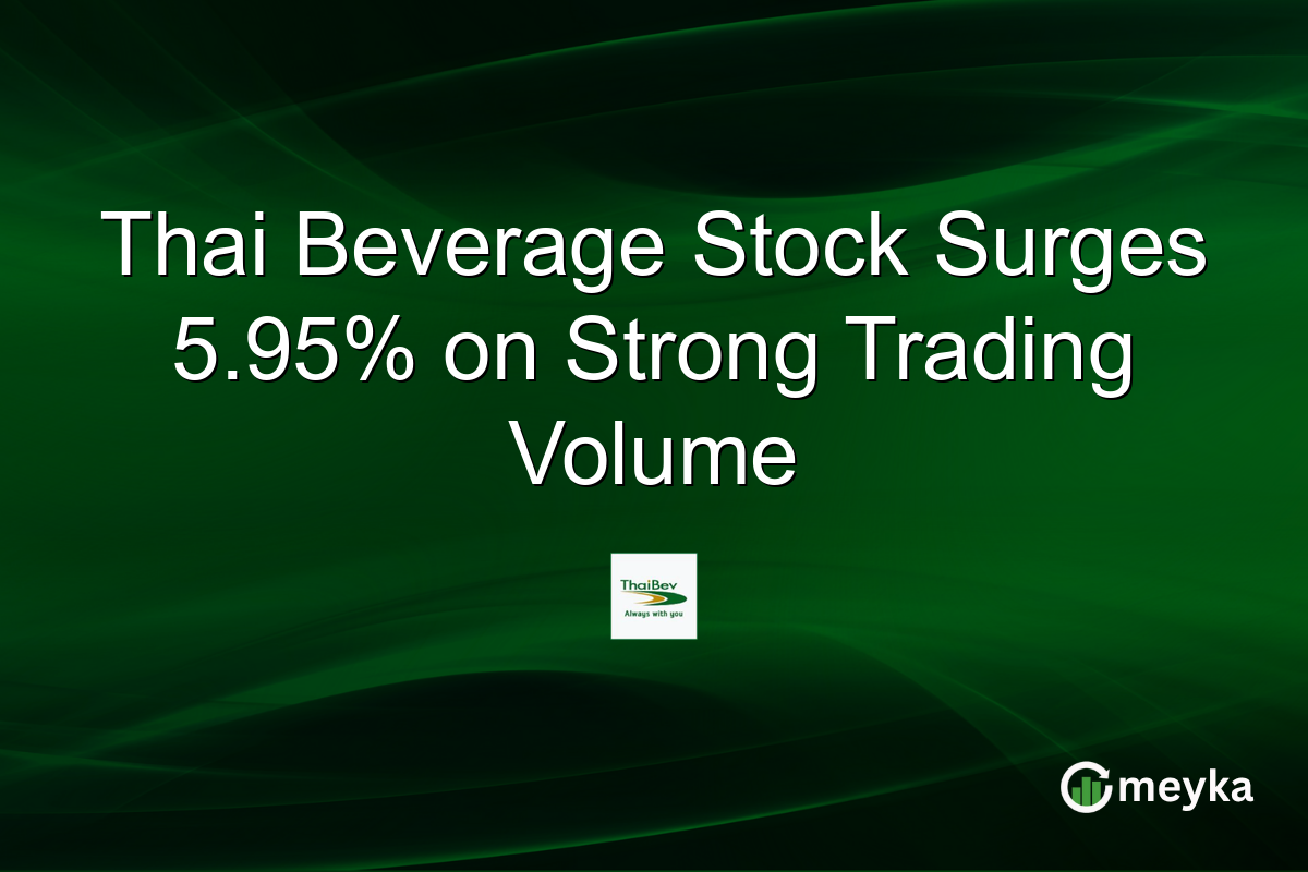 Thai Beverage Stock Surges 5.95% on Strong Trading Volume