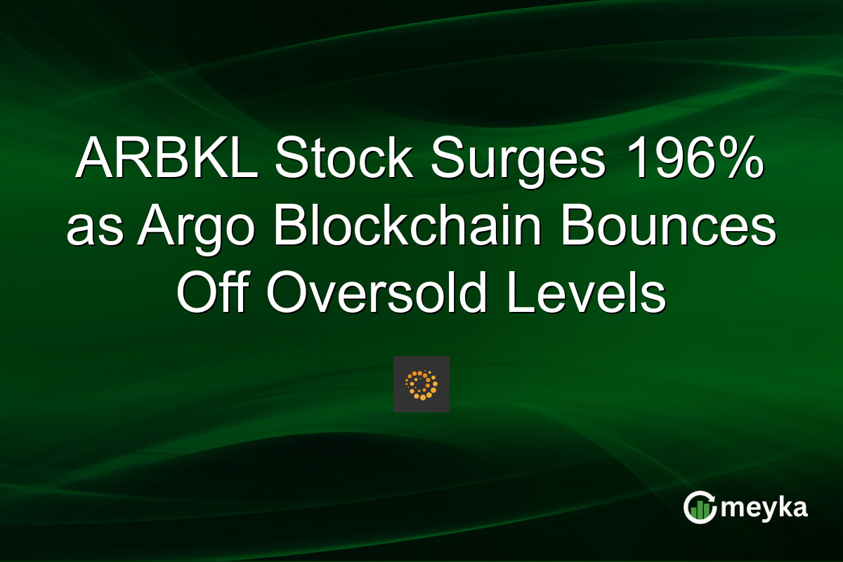 ARBKL Stock Surges 196% as Argo Blockchain Bounces Off Oversold Levels