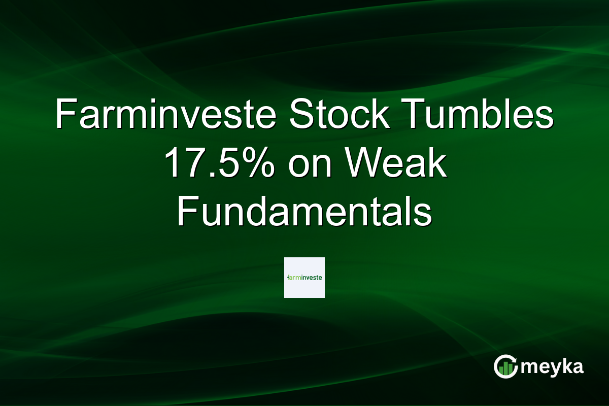 Farminveste Stock Tumbles 17.5% on Weak Fundamentals