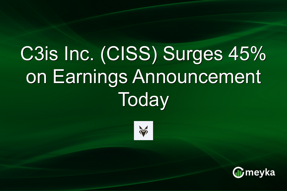 C3is Inc. (CISS) Surges 45% on Earnings Announcement Today