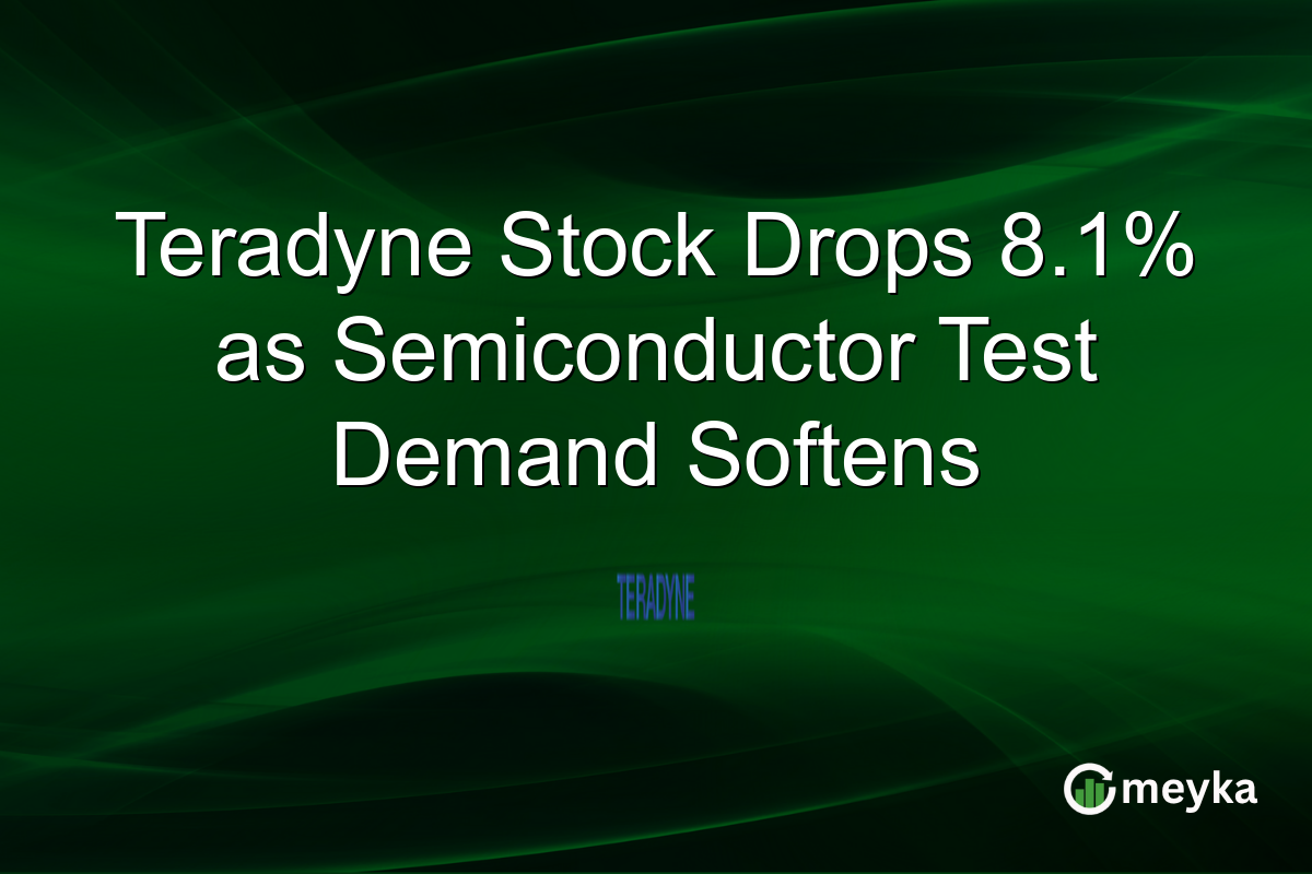 Teradyne Stock Drops 8.1% as Semiconductor Test Demand Softens