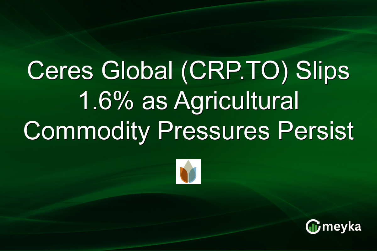 Ceres Global (CRP.TO) Slips 1.6% as Agricultural Commodity Pressures Persist