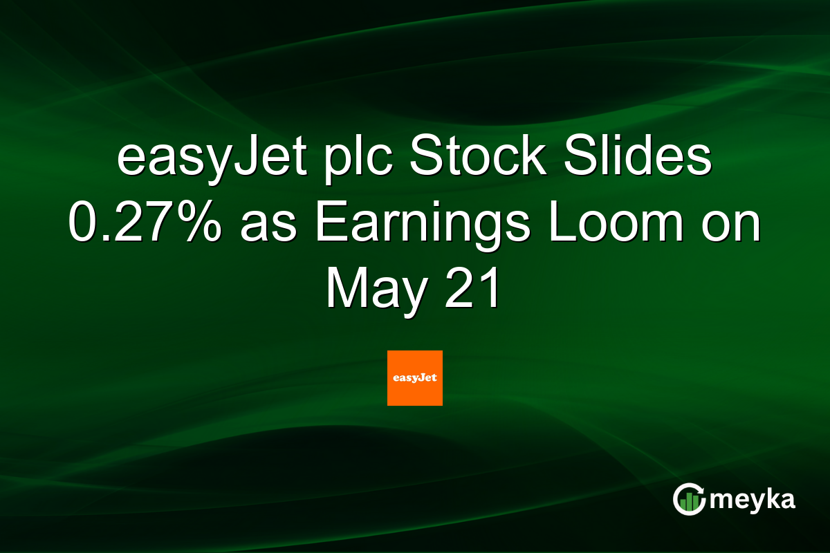 easyJet plc Stock Slides 0.27% as Earnings Loom on May 21