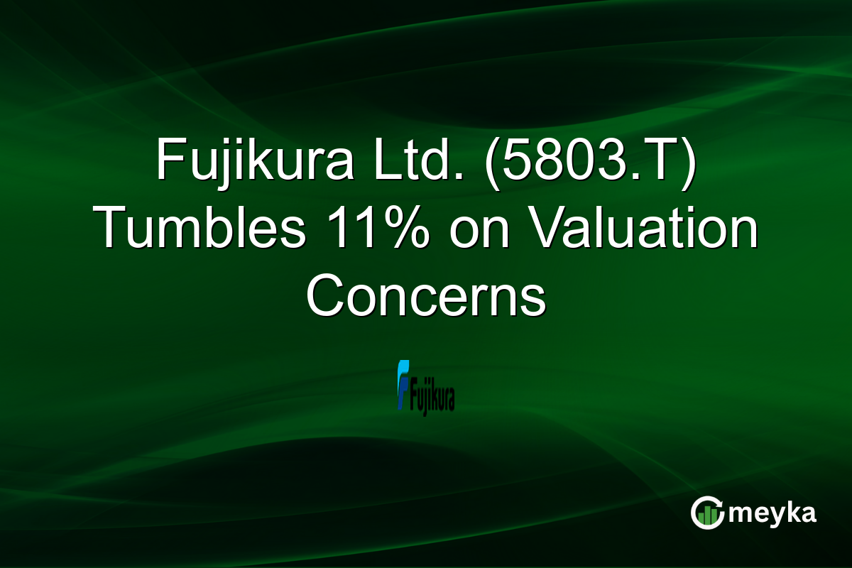 Fujikura Ltd. (5803.T) Tumbles 11% on Valuation Concerns