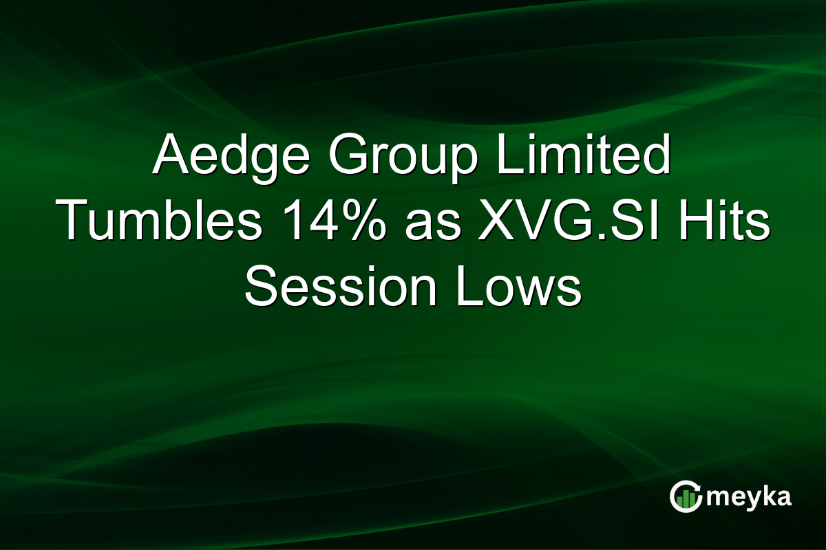 Aedge Group Limited Tumbles 14% as XVG.SI Hits Session Lows