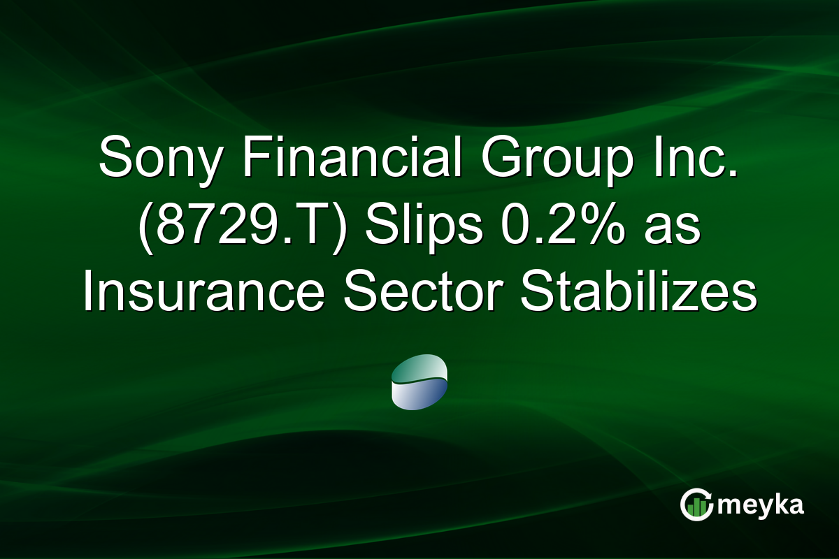 Sony Financial Group Inc. (8729.T) Slips 0.2% as Insurance Sector Stabilizes