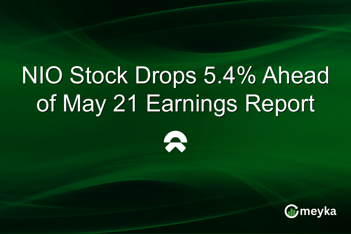 NIO Stock Drops 5.4% Ahead of May 21 Earnings Report