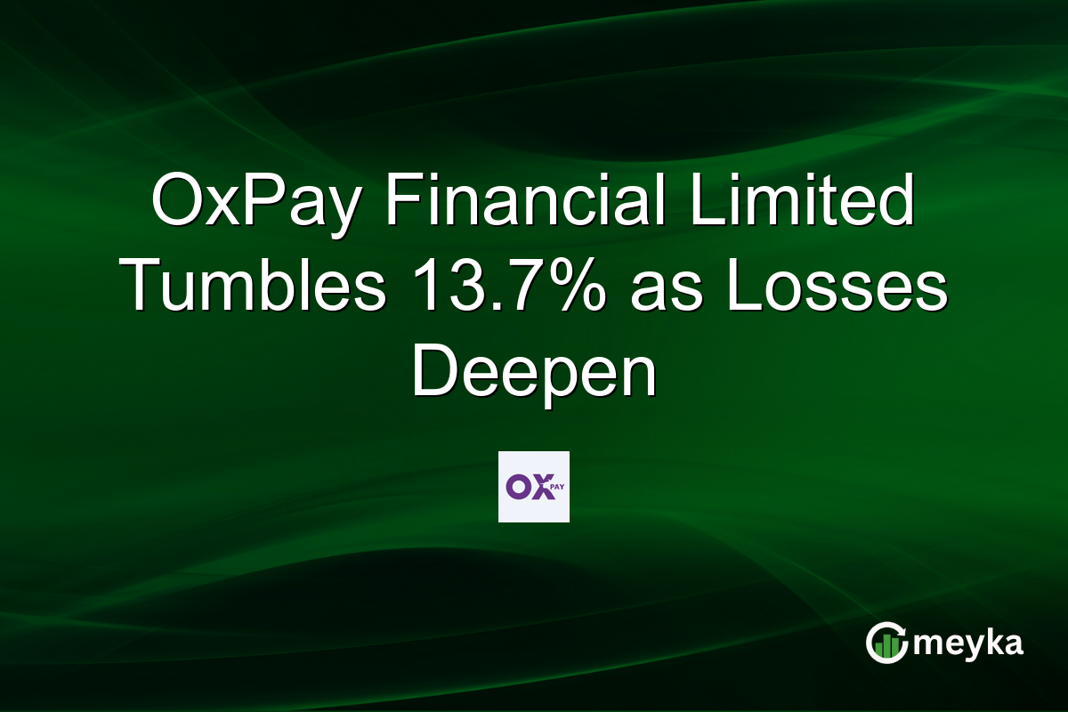 OxPay Financial Limited Tumbles 13.7% as Losses Deepen