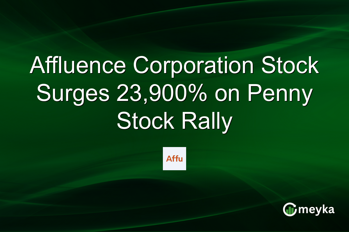 Affluence Corporation Stock Surges 23,900% on Penny Stock Rally