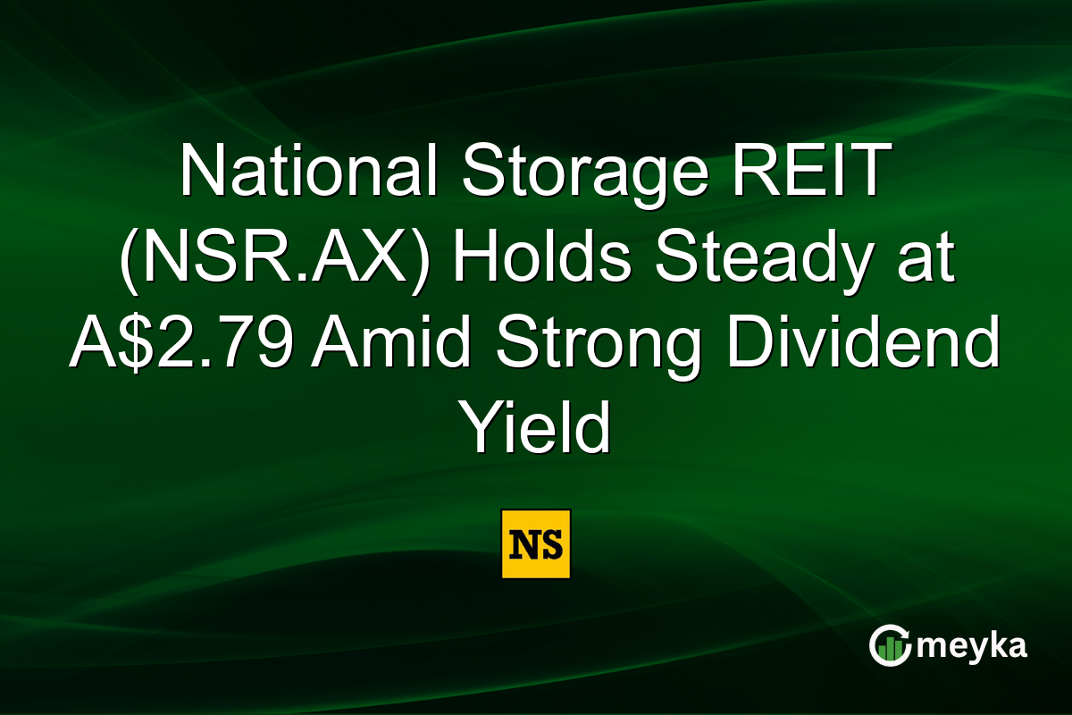 National Storage REIT (NSR.AX) Holds Steady at A$2.79 Amid Strong Dividend Yield