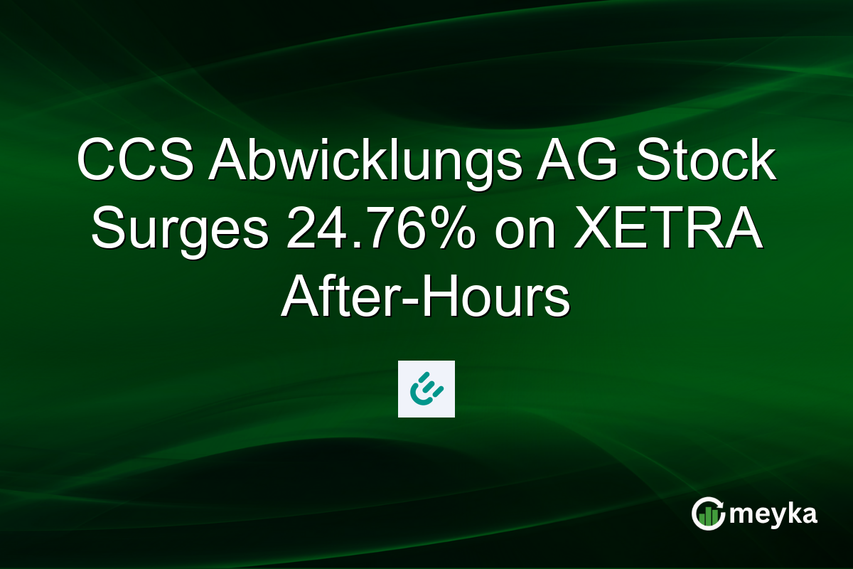 CCS Abwicklungs AG Stock Surges 24.76% on XETRA After-Hours