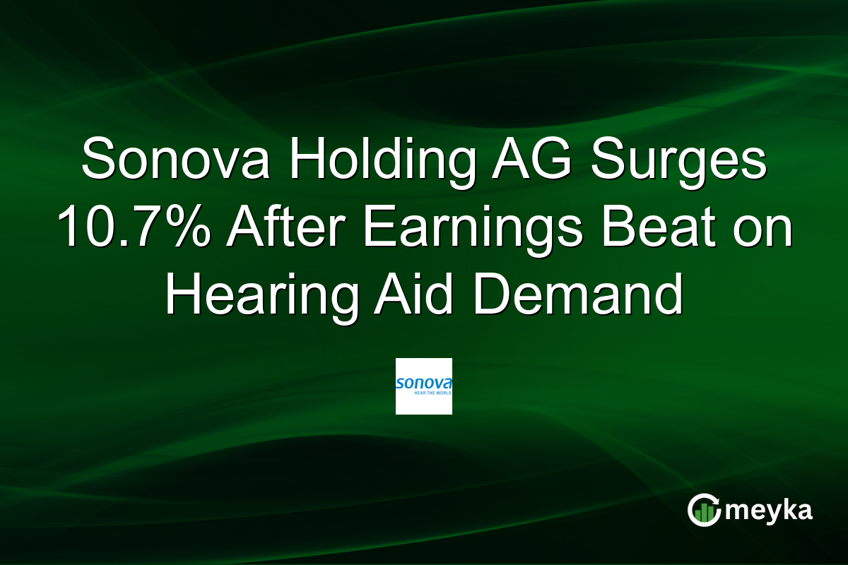 Sonova Holding AG Surges 10.7% After Earnings Beat on Hearing Aid Demand
