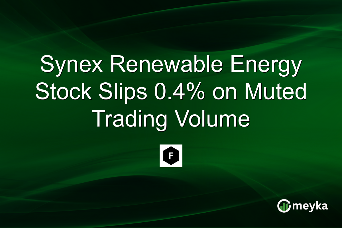 Synex Renewable Energy Stock Slips 0.4% on Muted Trading Volume