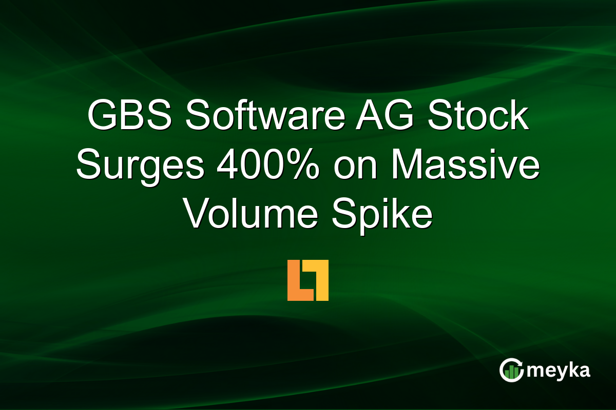 GBS Software AG Stock Surges 400% on Massive Volume Spike