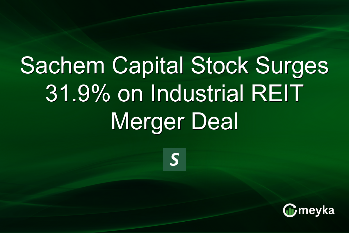 Sachem Capital Stock Surges 31.9% on Industrial REIT Merger Deal