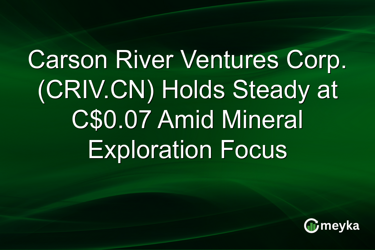 Carson River Ventures Corp. (CRIV.CN) Holds Steady at C$0.07 Amid Mineral Exploration Focus