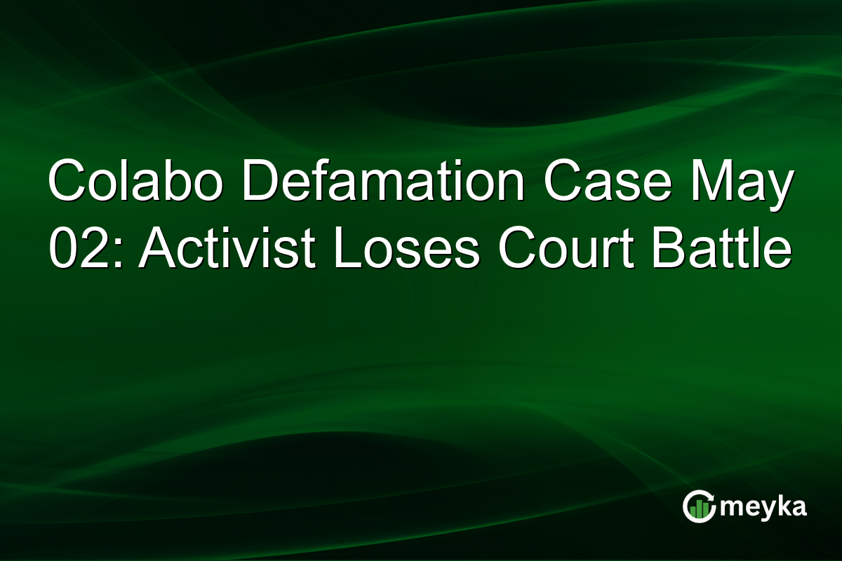 Colabo Defamation Case May 02: Activist Loses Court Battle