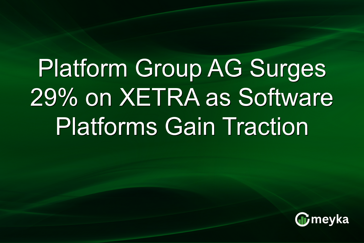Platform Group AG Surges 29% on XETRA as Software Platforms Gain Traction