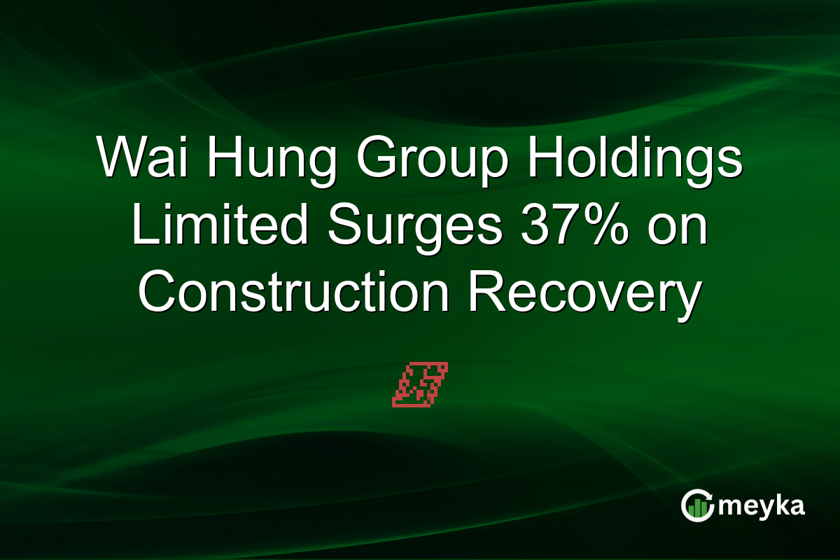 Wai Hung Group Holdings Limited Surges 37% on Construction Recovery