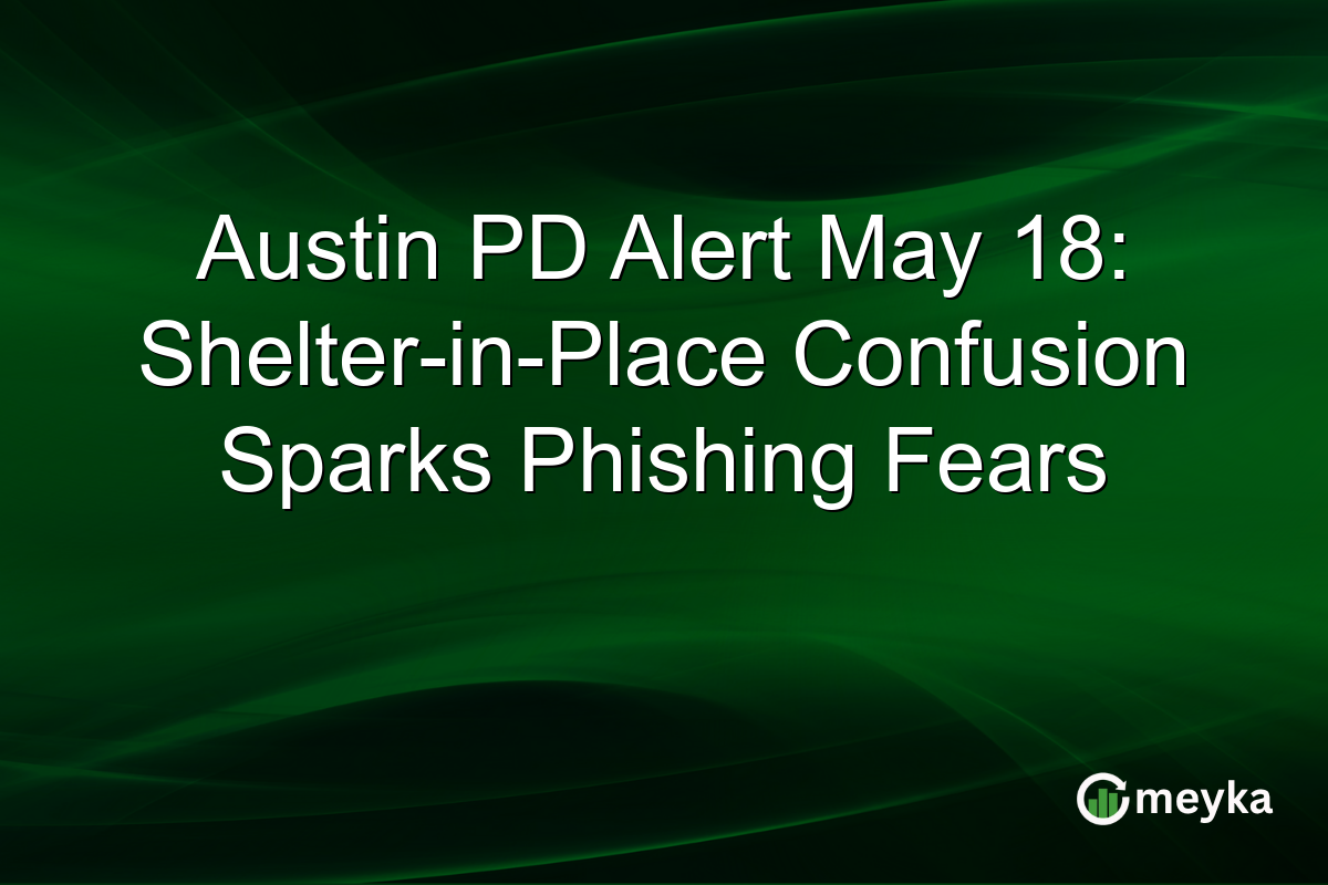 Austin PD Alert May 18: Shelter-in-Place Confusion Sparks Phishing Fears