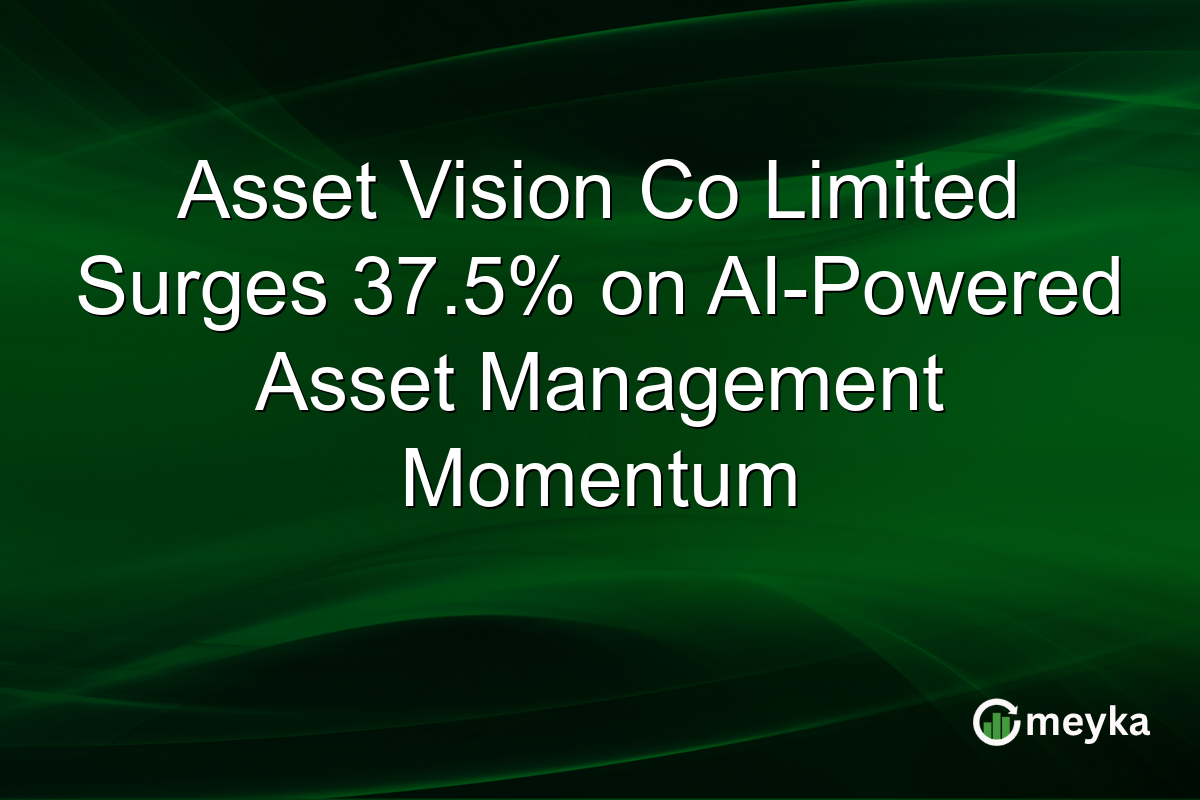 Asset Vision Co Limited Surges 37.5% on AI-Powered Asset Management Momentum