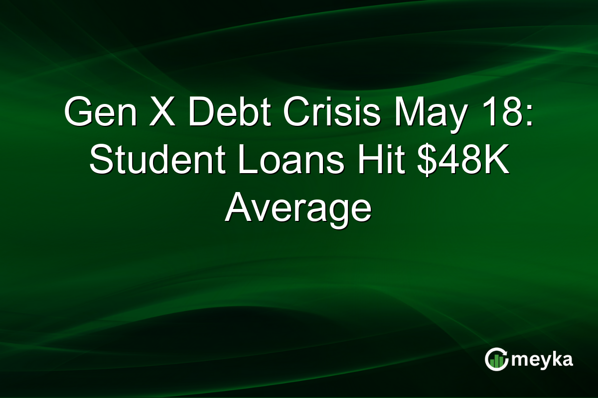 Gen X Debt Crisis May 18: Student Loans Hit $48K Average