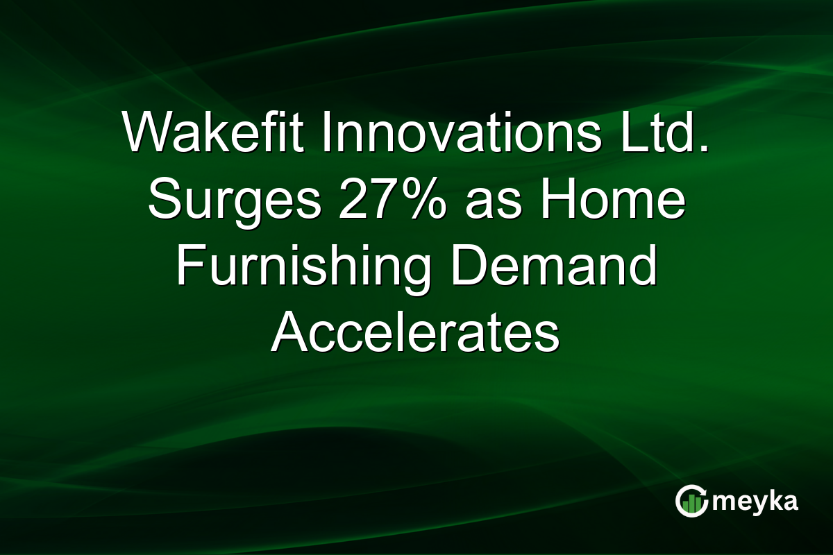 Wakefit Innovations Ltd. Surges 27% as Home Furnishing Demand Accelerates