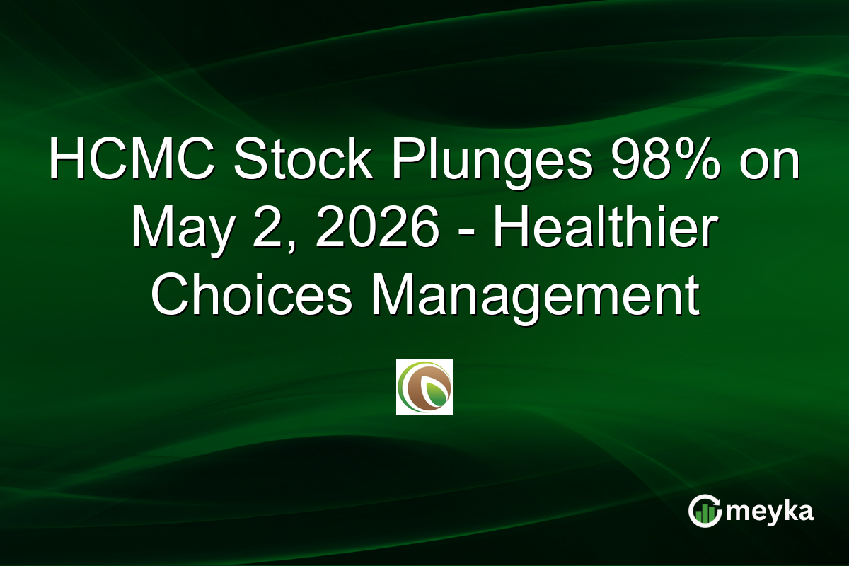 HCMC Stock Plunges 98% on May 2, 2026 – Healthier Choices Management