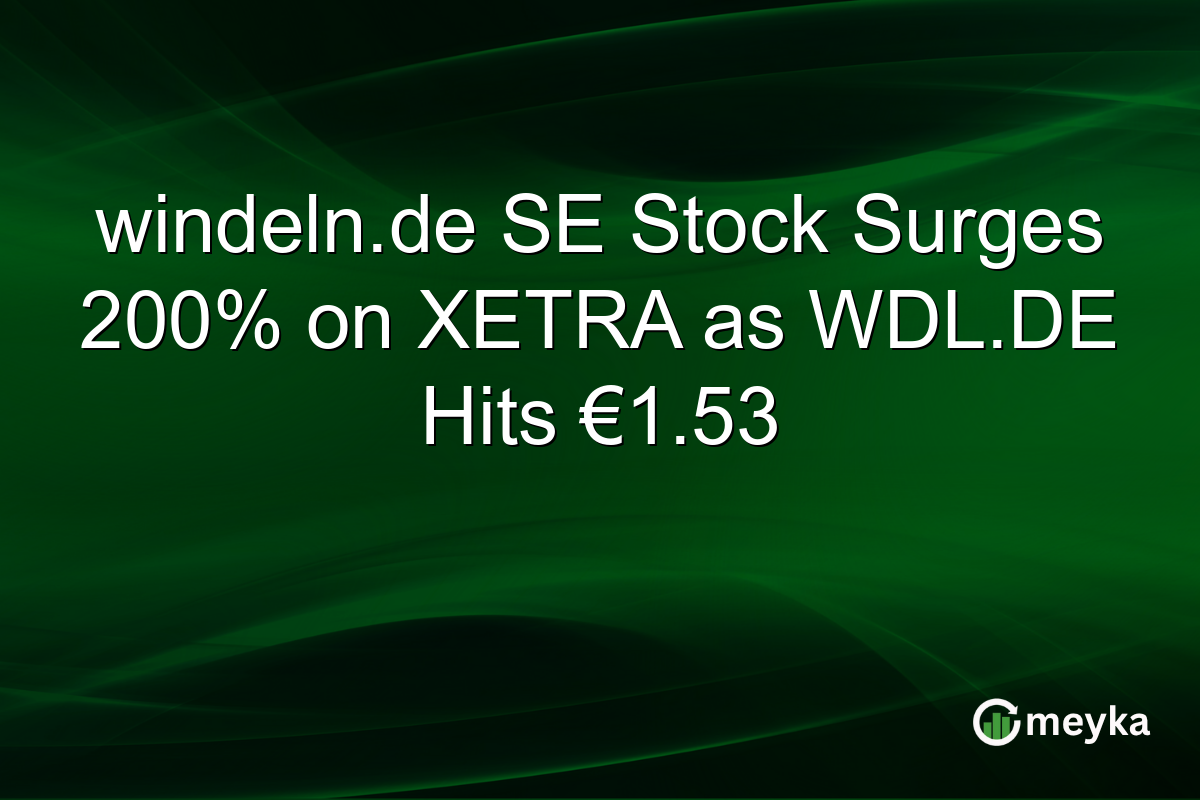 windeln.de SE Stock Surges 200% on XETRA as WDL.DE Hits €1.53