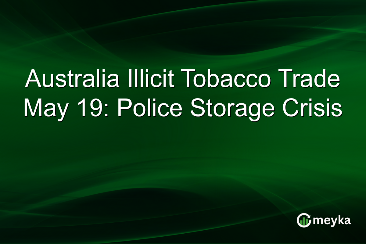 Australia Illicit Tobacco Trade May 19: Police Storage Crisis