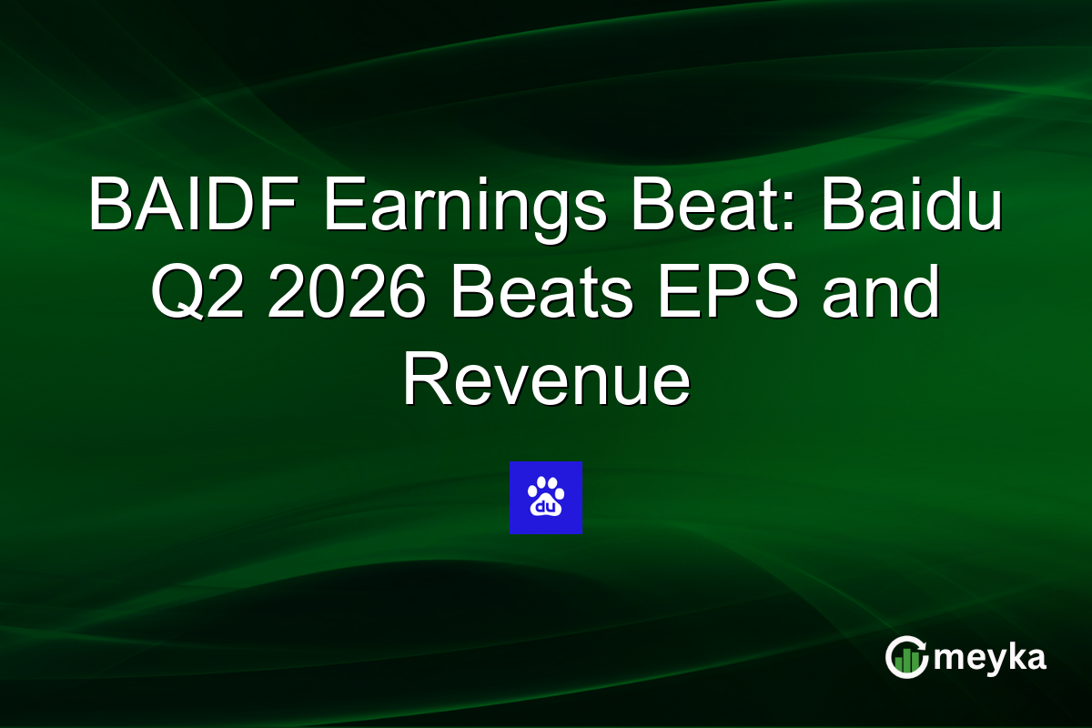 BAIDF Earnings Beat: Baidu Q2 2026 Beats EPS and Revenue
