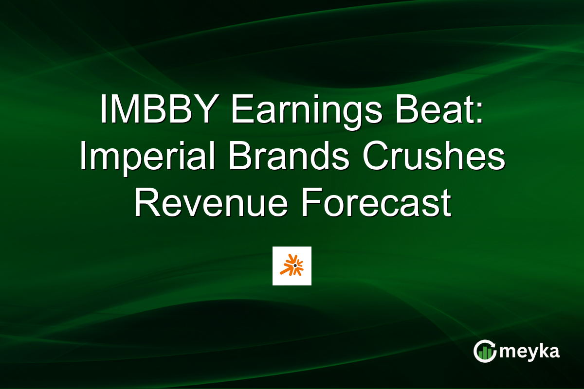 IMBBY Earnings Beat: Imperial Brands Crushes Revenue Forecast
